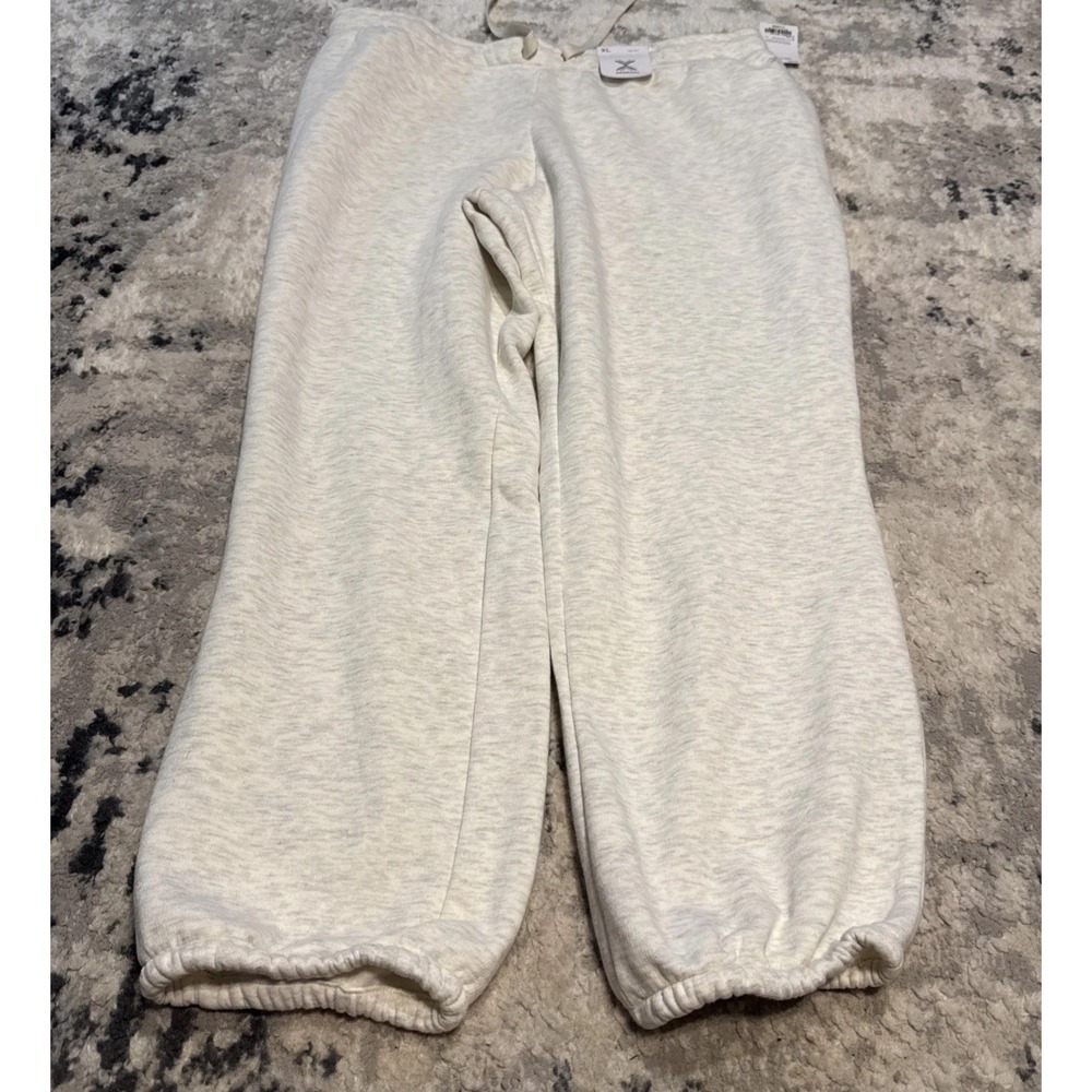Xersion Women XL Oatmeal Heather Ivory Jogger Sweatpants High Rise NWT